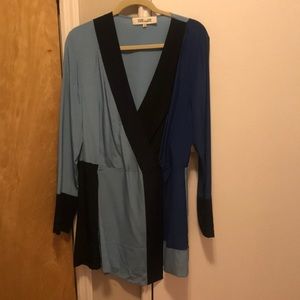 Diane von furstenberg color block dress